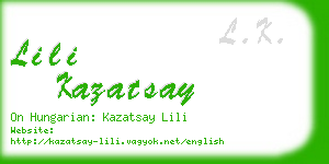 lili kazatsay business card